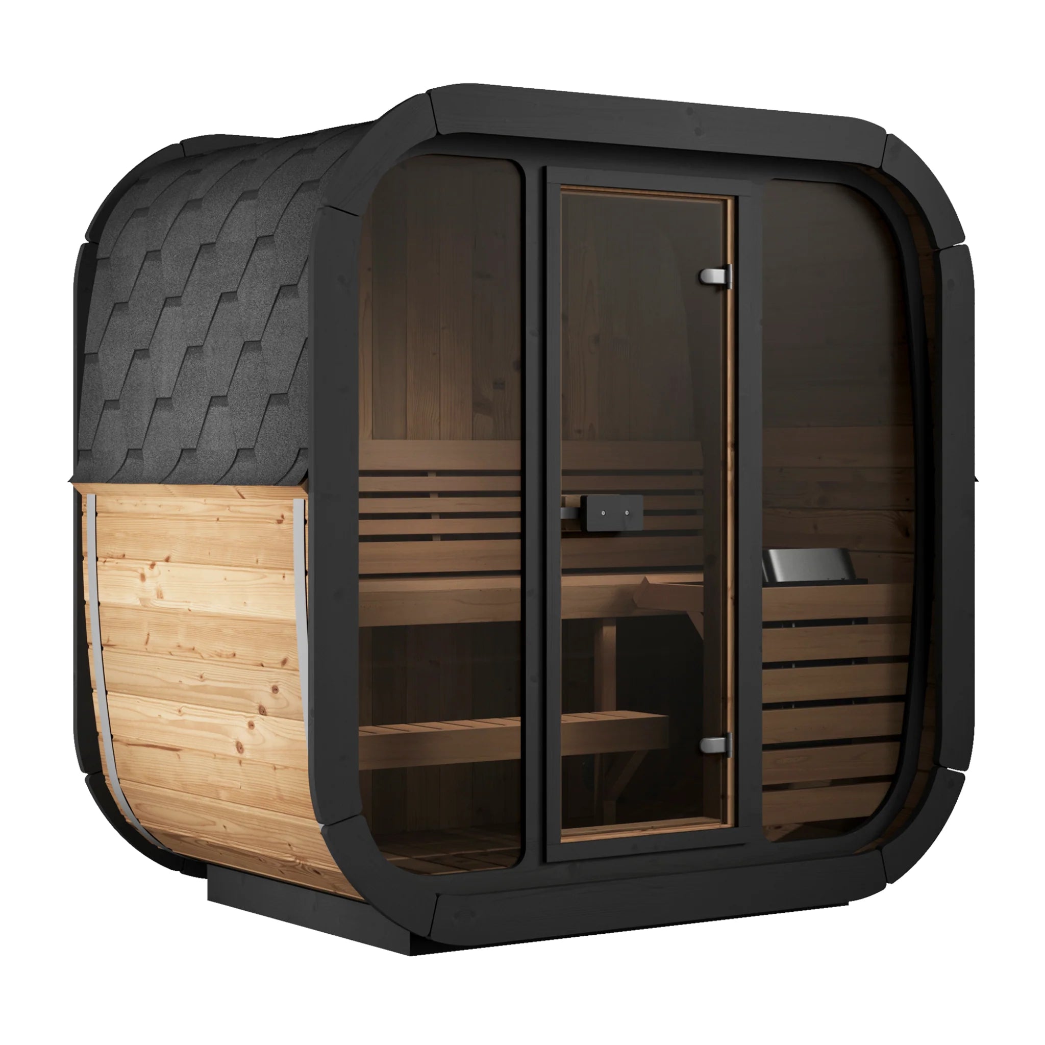 SaunaLife Model CL4G Cube-Series 3-Person Traditional Outdoor Sauna
