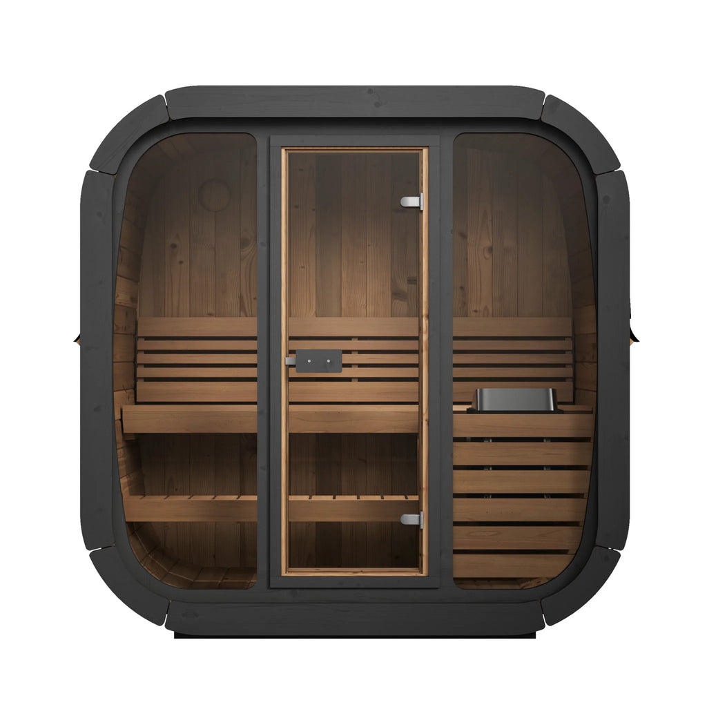 SaunaLife Model CL4G Cube-Series 3-Person Traditional Outdoor Sauna