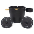 SaunaLife Accessory Package 5 (1-Gallon Sauna Bucket, Ladle, and Black Thermometer, and Hygrometer)